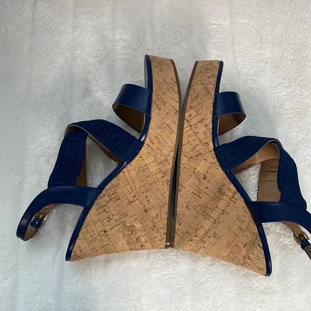 Tommy Hilfiger Kezno Cork Wedge Heel Sandals Size 10M NWOT. - Picture 5 of 10